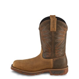 Irish Setter, Marshall, Men’s, 11", Waterproof, Steel Safety Toe, Pull-On Work Boot, Brown, 10.5 D (Medium)