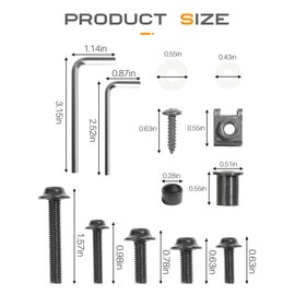 SCUARI Motorcycle Fairing Bolt Kit,Car Accessories Fairing Bolt Kit,177 PCS Motorcycle Fairing Cowling Screws Bolts,Aluminum Fairing Bolts Nut Clips Kit,Suitable for Most Sports Motorcycles