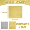 8 Square Scratch Card Stickers, Creative Scratch Cards, DIY Card