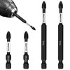 GRENPRO Screwdriving Power Bits PH2-2IN+3.5IN*4pcs Magnetic Phillips #2 Insert Bit