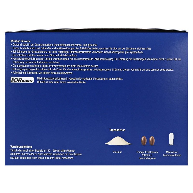 Orthomol Natal Granules & Cap - Pregnancy 30 days