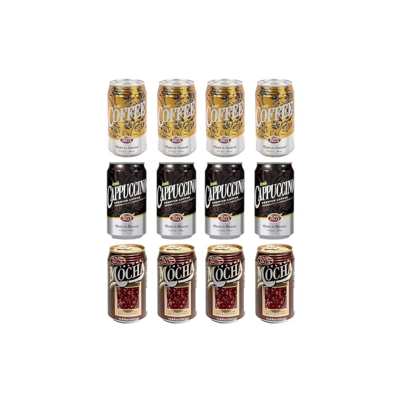 [Pack of 12] Royal Mills Variety Pack (Iced Cappuccino, Mocha,
