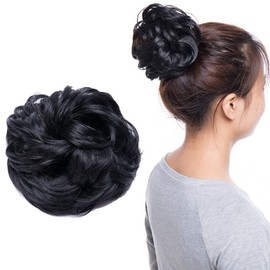 Hair Extensions Hair Extensions Hairpiece Scrunchie Updo Hairstyles Voluminous Messy Bun Wavy Like Real Hair Black