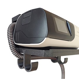 Wall Mount Shelf for AirSense 11 – Includes Mask Hook & Hose Hanger – Space-Saving, Durable Design – Easy Installation (Shining Black, 4 Hooks)