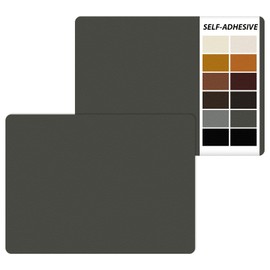 IANZE 2Pcs Leather Repair Patch, Self Adhesive Leather Repair Patch for Car Seats, Couches, Furniture, Sofa, Handbags, Office Chair (Dark Grey)