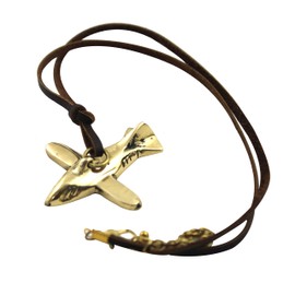 Collectibles Buy Royal Maritime Air Force Brass Pendant with Leather Cord Nautical Airplane Jewelry