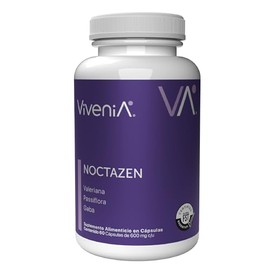 Noctazen | Valeriana, Pasiflora, GABA | Suplemento alimenticio de Rutina Nocturna | Apoyo de Sueño y Descanso Reparador | Fórmula para Hombre y Mujer 