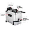 T-fal 3.5L Stainless Steel Deep Fryer with Basket, 1700W Electric