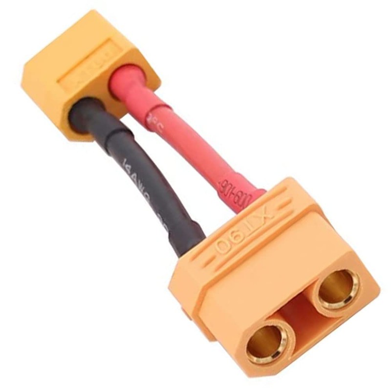 JIECHUN 2 Pairs XT90 Male Female Plug Connector to XT60