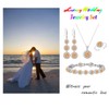LMXXVJ Women Formal Jewelry Set,Champagne Cubic Zirconia Necklace Open Ring