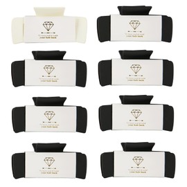 8pcs Bridesmaid Hair Claws Bachelorette 4.1 Inch Square Hair Clips Set of 8 Bridal Shower Rectangular Hair Claw Clips ideas Gift Wedding Party Favors Bridesmaid Proposal GiftWhite&Black)