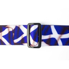 Vtar Vegan Scottish Saltire Flag Style Blue and White Guitar Strap with 6 Plectrums