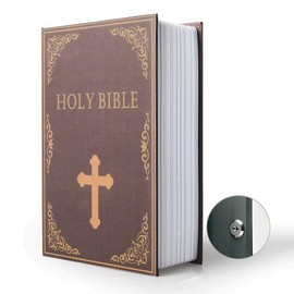 Diversion Book Safe Storage Box, Dictionary Secret Safe Can with Security Combination Lock/Key, Diversion Book Hidden Safe (Bible Key)
