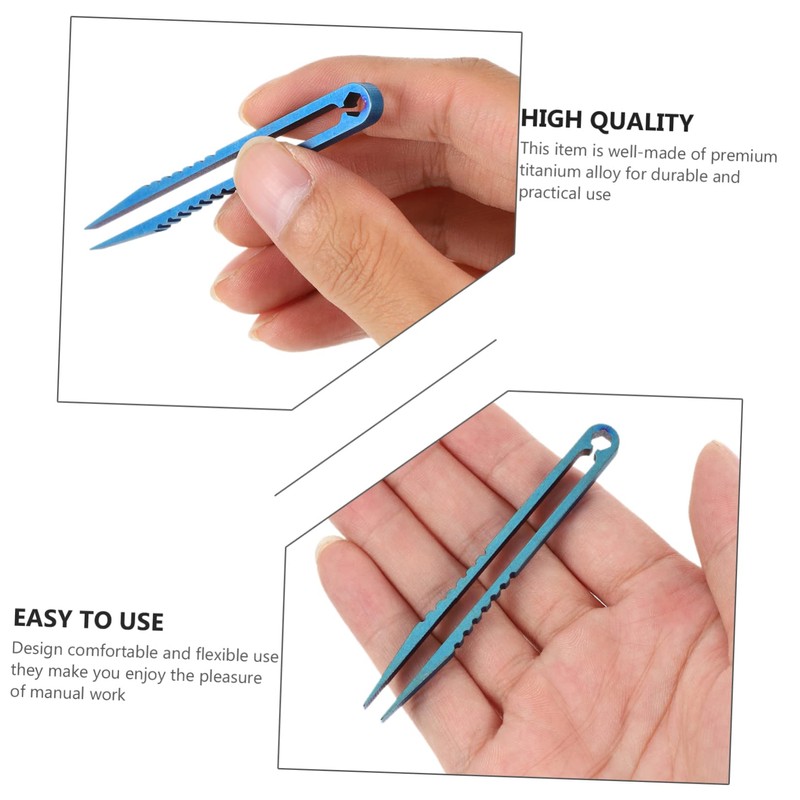 BESPORTBLE 3 Pcs Titanium Portable Camping Tool Mini Clamp Survival