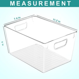 Utopia Kitchen Utopia Kitchen Clear Organizer or Storage Bins - 6 Pack Pantry Organizers and Storage Bins - Large Clear Storage Containers for Organizing Fridge, Kitchen Organization