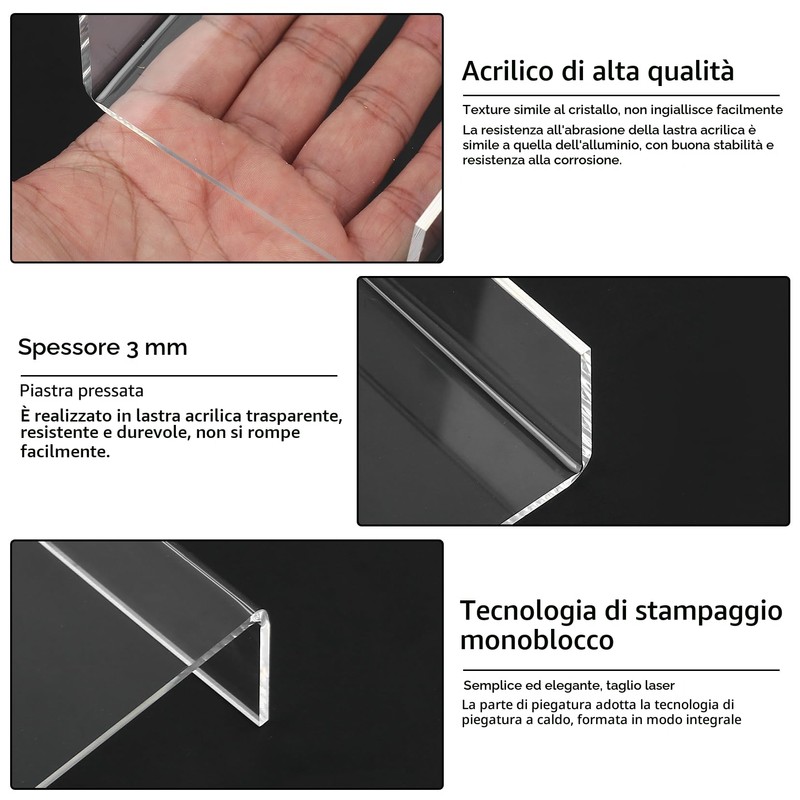 ywchoshe 9 Pz Alzate di Display in Acrilico, Alzate per
