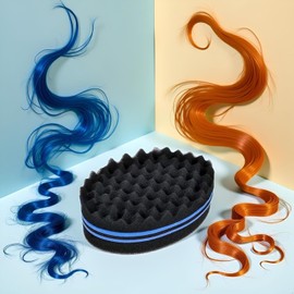 Black Magic Barber Double-Sided Brush for Black Men's Curly Hair, Afro Coil Care Tool with Big Holes for Dreads, Locking, Waves, and Curls, Hair Brushes