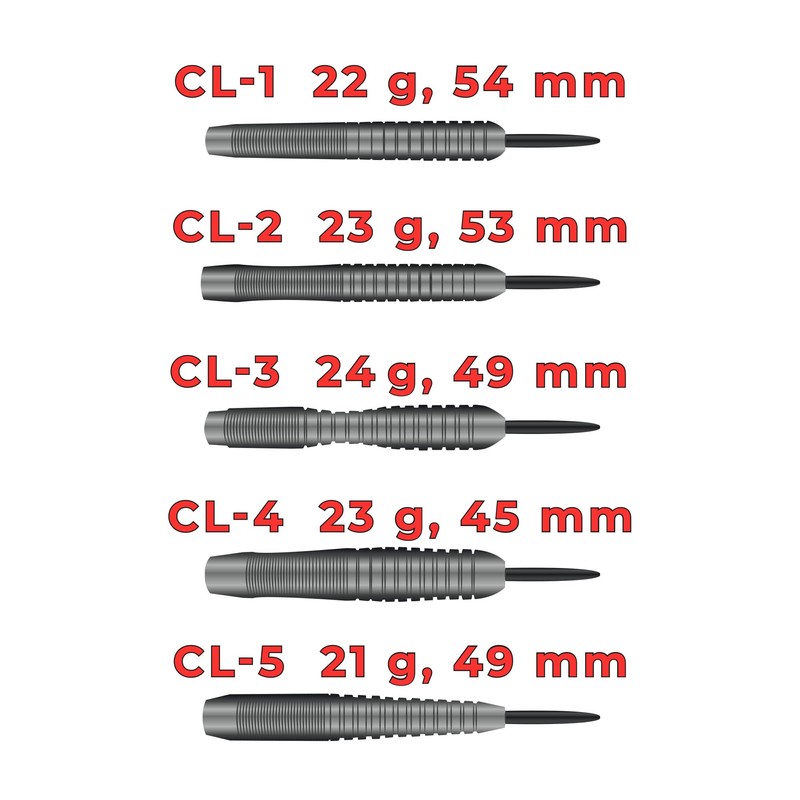 Karella Darts Comic-Line 80% Tungsten Professional Steel Darts, 5 Models,