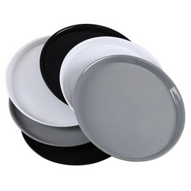Ucake 13.6 Inches Round Plastic Serving Trays, Round Food Trays, 6 Packs