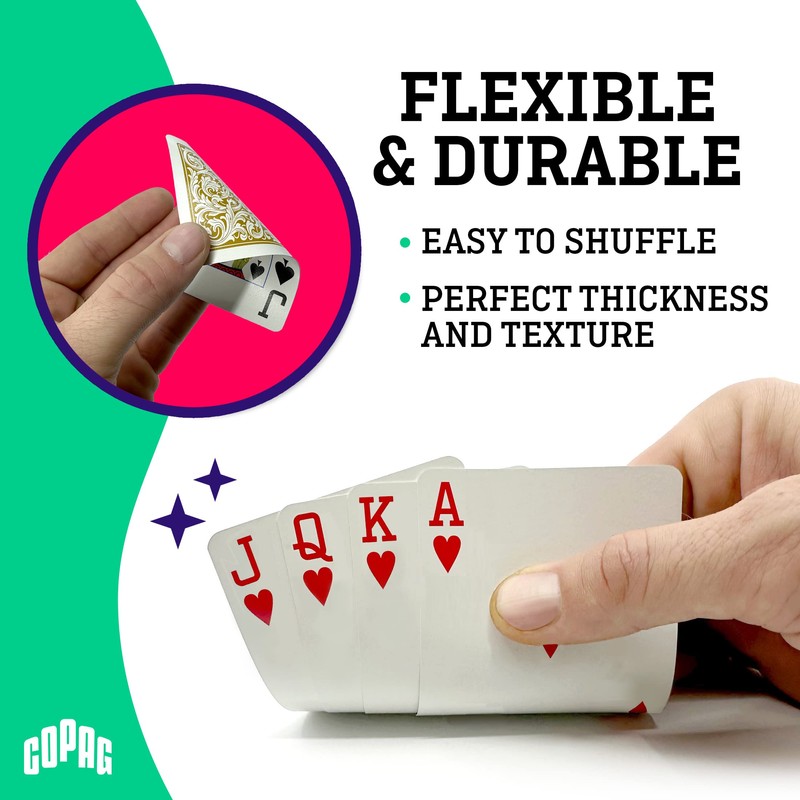 COPAG 1546 Design 100% Plastic Playing Cards, Bridge Size (Narrow)