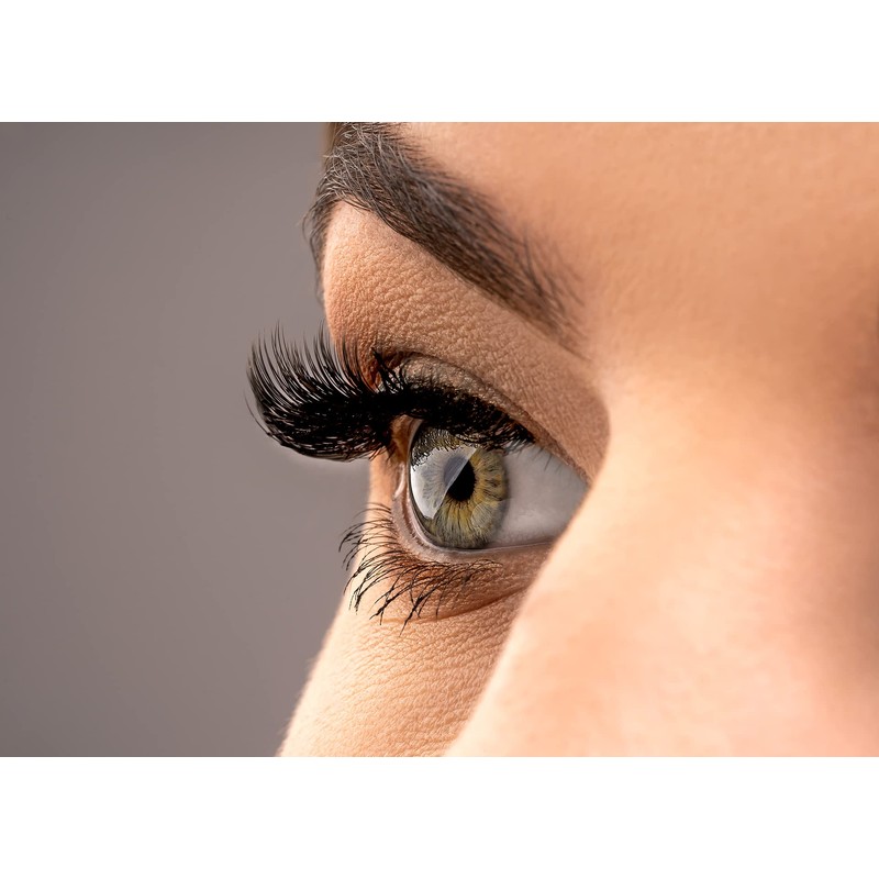 Clavier C-Curl Classic Artificial Eyelashes in Cups, Real Silk Eyelashes