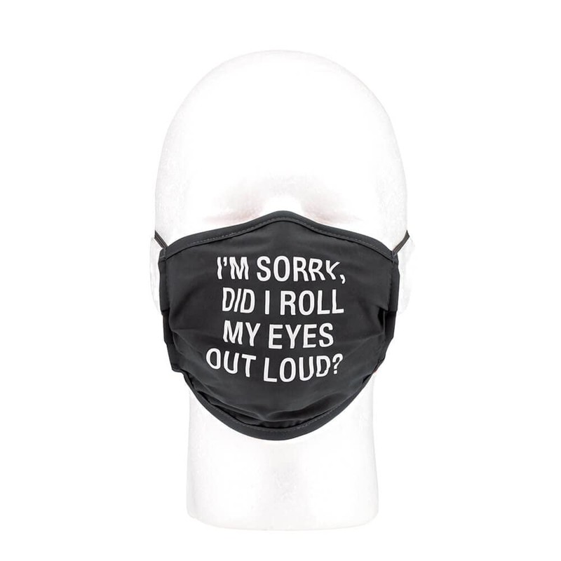 Say What I'm Sorry Face Mask, Black