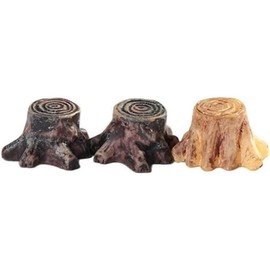 Zenarao Artificial Tree Stumps, 3Pcs Stumps Ornaments, Garden Accessories Mini Decoration, Resin Crafts Figurines, Bonsai DIY Decoration, Home Decoration Accessories