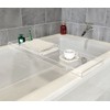 ONELUX Durable Clear Acrylic Towel Tray,Lucite Bathtub Caddy