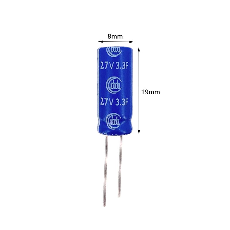PENGLIN 10pcs Superfarad Capacitors 2.7V 3.3F 8x19mm Supercapacitor Capacitor High