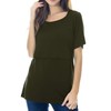 Smallshow Smallshow 3 Pcs Maternity Nursing T-Shirt Nursing Tops Army