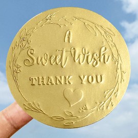 A Sweet Wish Thank You Stickers, Wedding Stickers for Envelopes Scrapbooks, Wedding Invitation Stickers, Envelope Seal Stickers