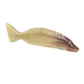 OHPHCALL Quality Horn Hair Comb Fish Shaped Static for Women Hair Detangler Smoother Travel
