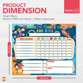 2pk Magnetic Reward Charts for Children with 2 Pens | Chores Board for Family | Kids Magnetic Chore Chart | Behavior Chart for Kids | Chore Chart for Family | Fridge Week Planner | Chart for Adults