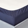 HOMESCAPES Navy Cot Bed Fitted Sheets 70 x 140 cm