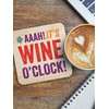 Brainbox Candy Funny Cork-Backed Coaster - Aaah! Its Wine Oclock!