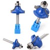 Sinoprotools Roundover Router Bits,6pcs Edge Forming Router Bit Set,Corner Rounding