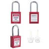 Patioer Lockout Tagout Locks, 5 Red Loto Locks Keyed Alike,