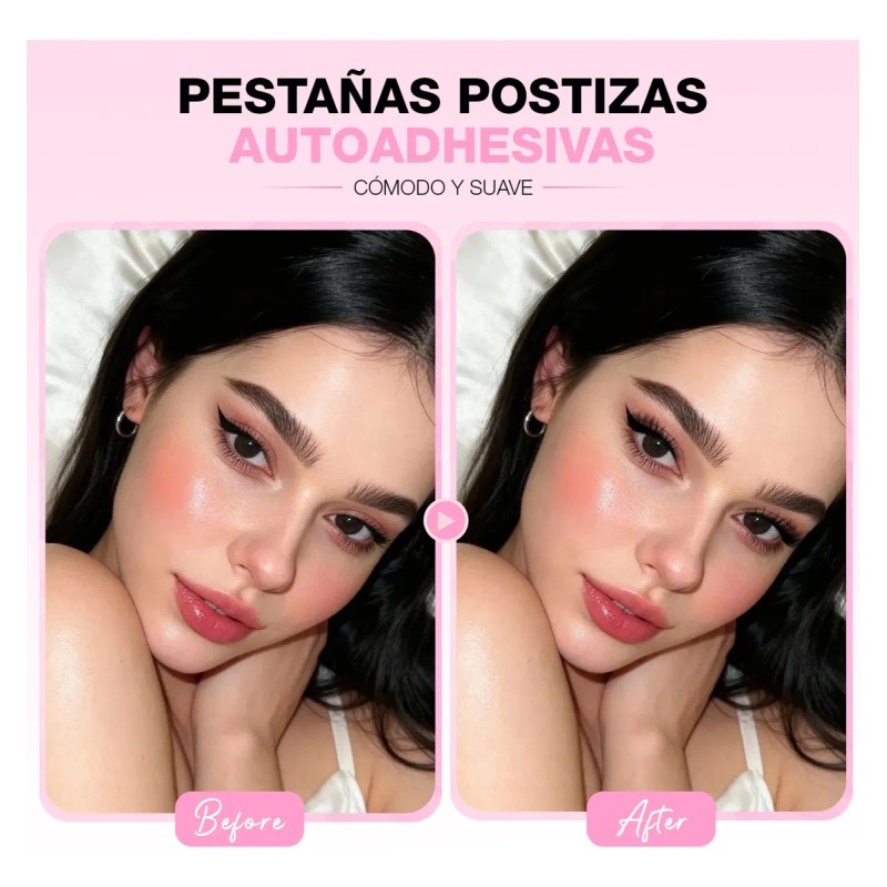 Wosheer Pestañas Postizas Autoadhesivas Sin Pegamento