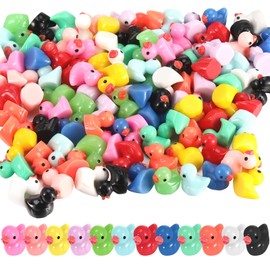 Guiqulai 120 Pcs Mini Resin Ducks, Mini Ducks Mini Resin Animals Little Ducks Miniature Ducks Resin Ducks Tiny Ducks Ornaments Small Ducks for Garden Dollhouse Aquarium Landscape Potted Party Decor