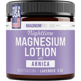 Nighttime Magnesium Lotion with Arnica – Soothing Relief & Relaxation, Highly Concentrated Magnesium for Muscles & Joints – Apply to Legs or Feet Before Bed – Skin-Friendly