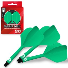 Shot! Flight Deck System Green NO2 - Dart Flights Inbetween