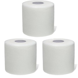 ZiATEC Power Underwrap Foam Underwrap Elastic Bandage in Many Colours, Colour: 3 x White (3 Rolls)