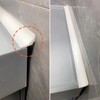 Shower Threshold Seal, Silicone Self-Adhesive Water-Blocking Strip for Countertop, Sink,