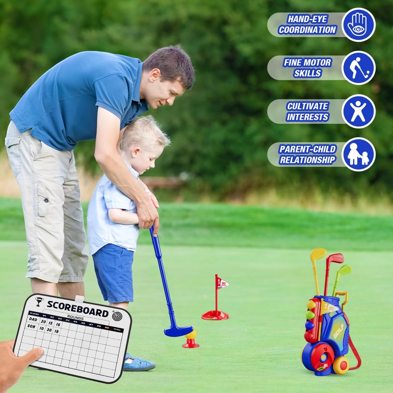 HYES Kid Golf Set, Kids Golf Club Age 3-5, Blue