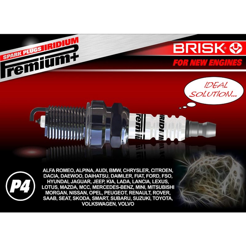 BRISK Iridium Premium+ Plus P4 DR15YIR 1622 Spark Plugs (Pack