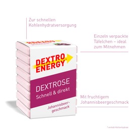 Dextro Energy Cubes - Delicious Classic - Dextrose Cube to Promote Concentration with Delicious Taste - Suitable for Everyday Use, Sports and School - Currant - 18 x 8 Tables (Pack of 18)