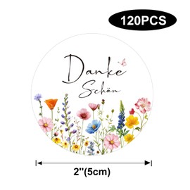 G2PLUS Thank You Beautiful Gift Stickers, 4 cm Round Labels Stickers, Pack of 120