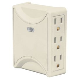 Volteck MUL-630, Multicontacto 6 entradas, aterrizado, lateral