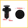 REPAIROCK 10pcs 10mm Hole Black Car Fender Bumper Plastic Rivet