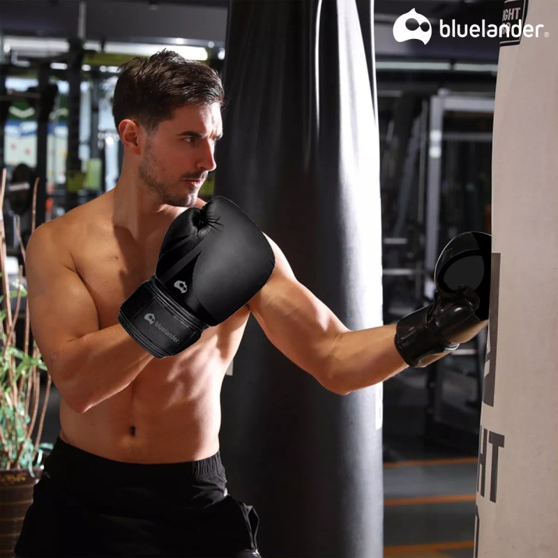 Bluelander Guantes De Box Profesional Correa Velcro Kickboxing 14-16oz